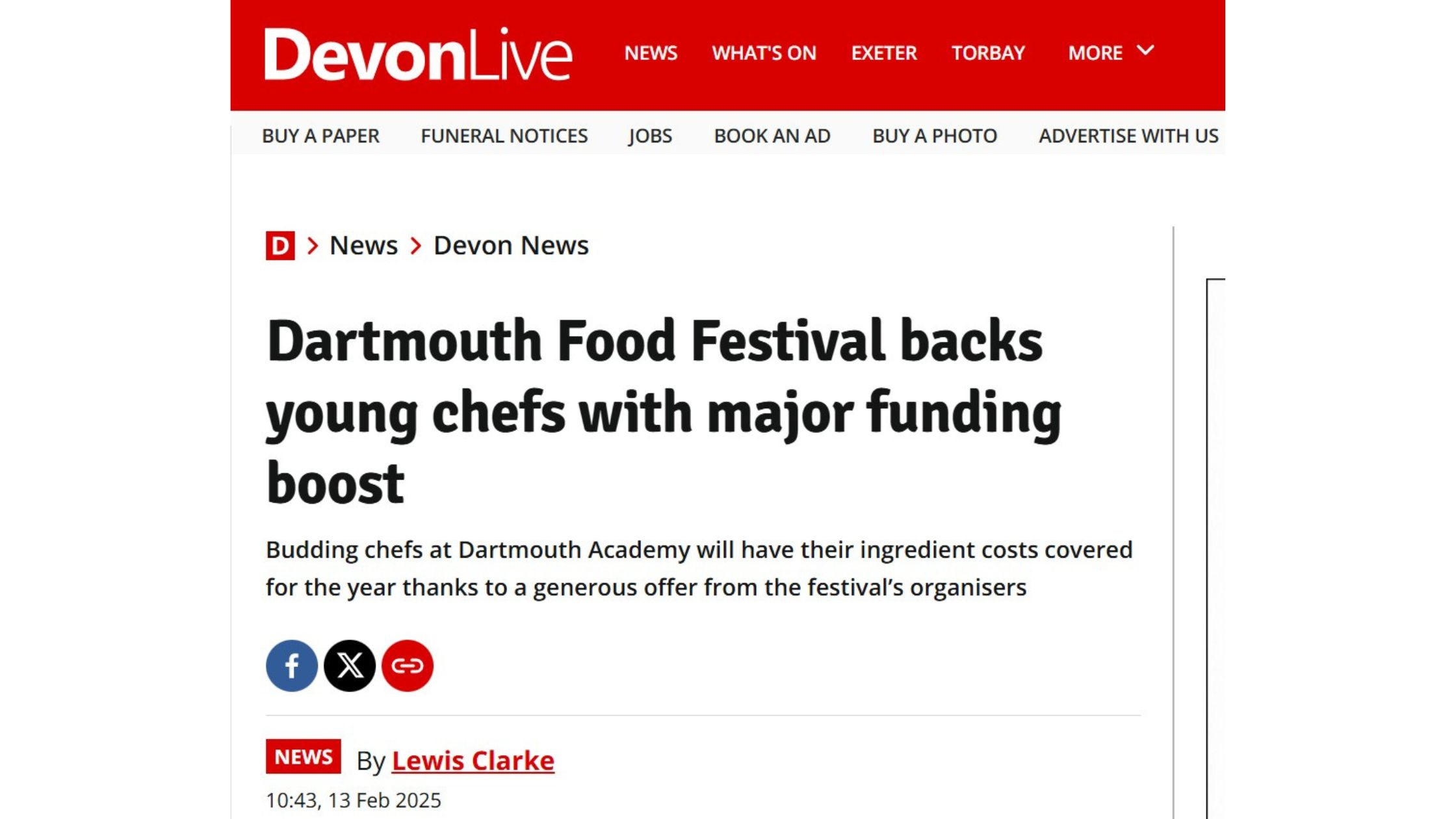 Dartmouth Food Festival Supporting Local Students